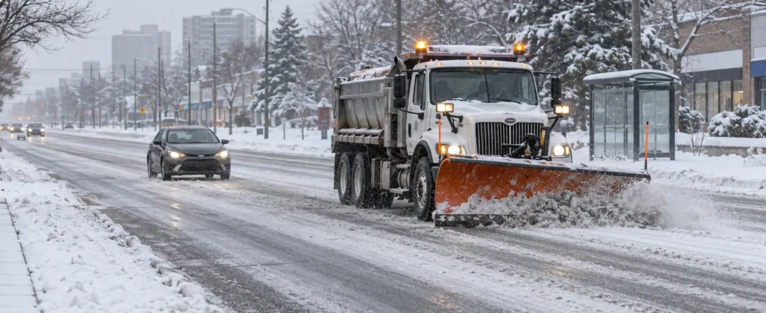 Driving Near Snowplows in Scarborough: A Calm Winter Routine for New Drivers